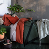 Madera Luxe Duvet Cover | Autumn | a tencel duvet cover with cotton sateen sheets and quilted coverlet in bold rust and green tones.