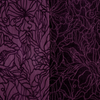 Georgia Twin Bedspread | Fig | georgia fabric shown with the cotton jacquard side on the left and chenille jacquard side on the right in fig, a richly saturated purple-garnet.