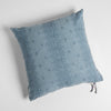 Ines Throw Pillow | Tahoe Blue | Ines 24 by 24 pillow in tahoe blue on a plain background - overhead view.