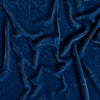 Loulah Blanket | Tahoe Blue | a close up of silk velvet gently rumpled.