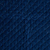 Silk Velvet Quilted Twin Coverlet | Tahoe Blue | A close-up of silk velvet quilted fabric in the colorway, Tahoe Blue, a saturated blue like a crystal clear sky.