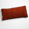 Autumn | A close-up of a Vienna Throw Pillow in Autumn, a rich terracotta tone, shown against a white background.