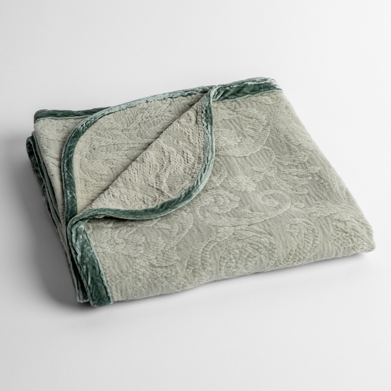 Green crib online blanket