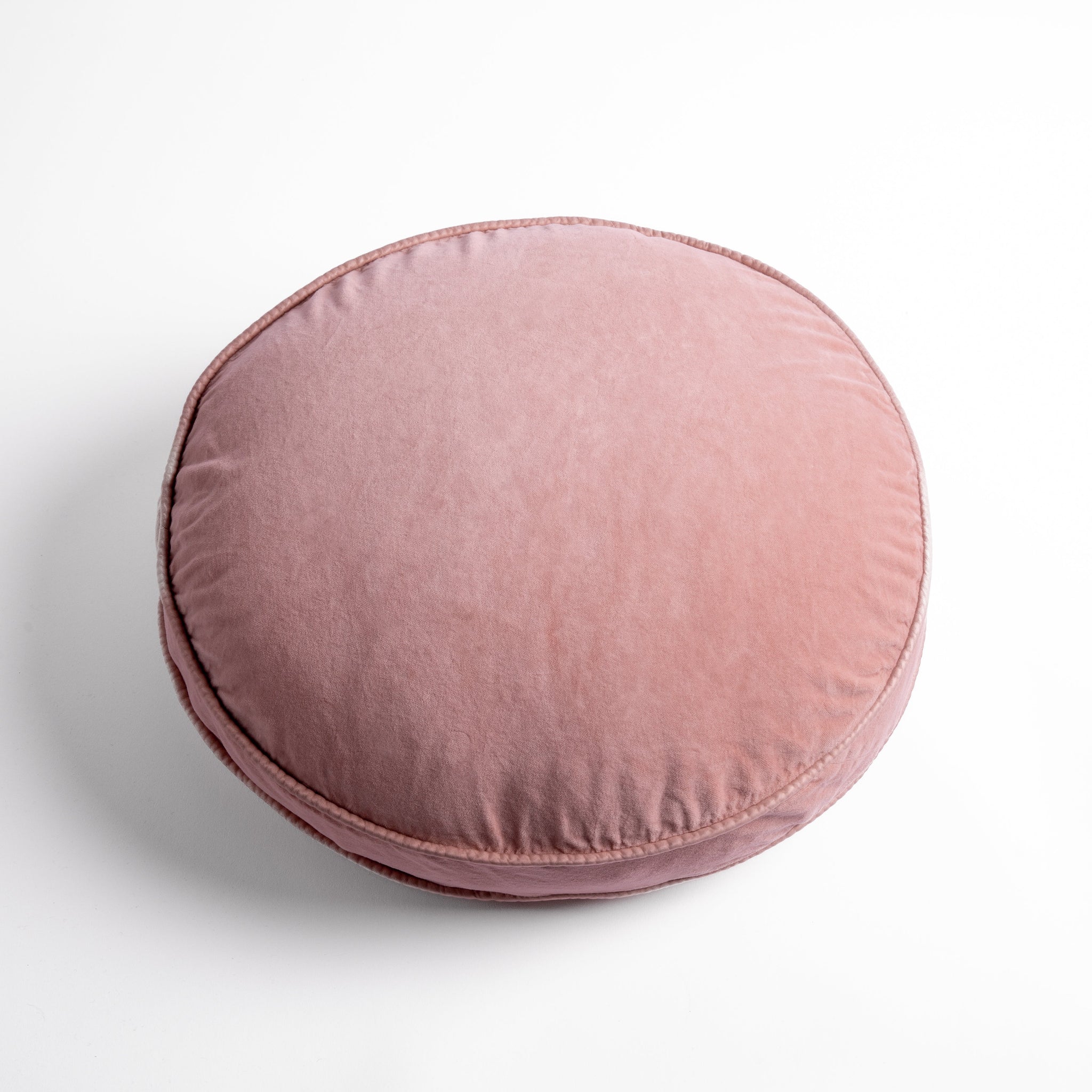 Pink velvet round online pillow