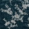 Lynette Yardage | Mineral | A close up of embroidered silk velvet fabric in mineral, a soothing seafoam blue with subtle grey-green undertones.