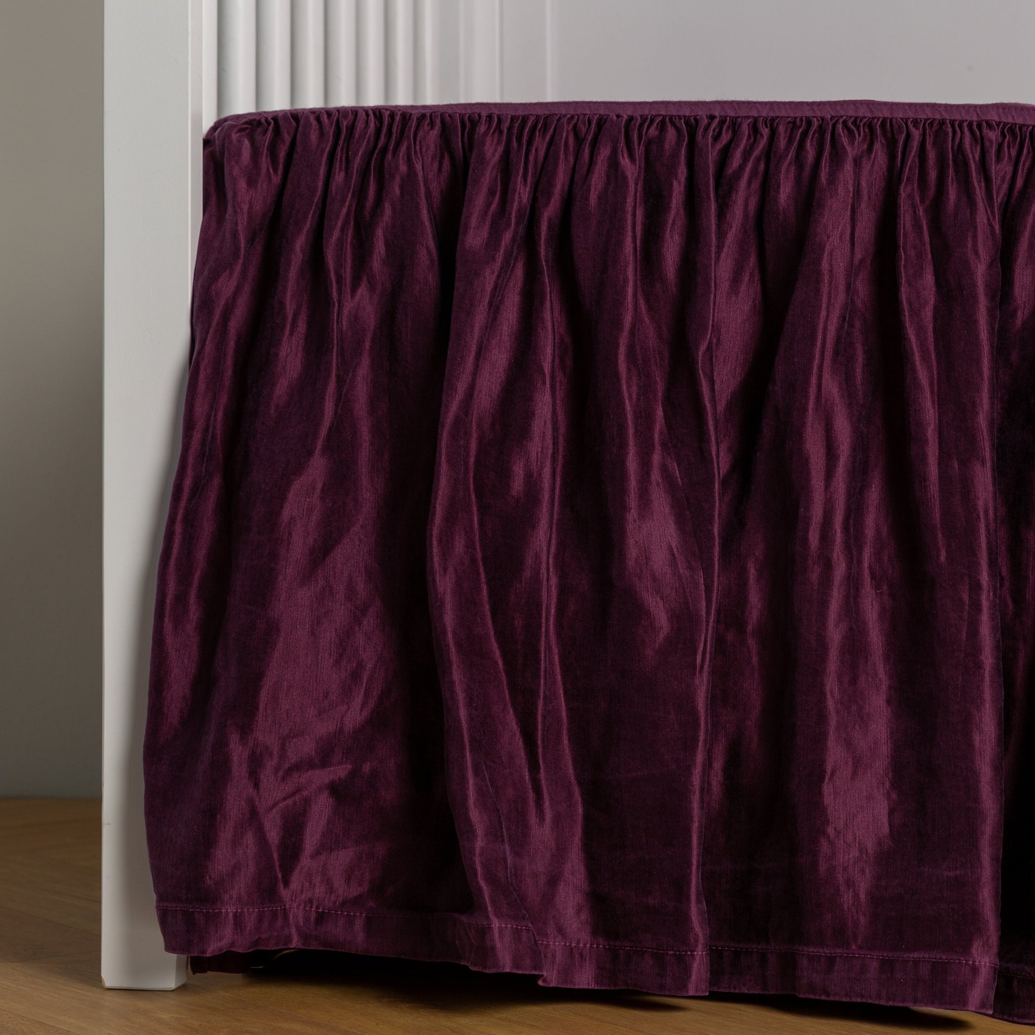 Velvet crib cheap skirt